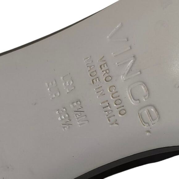 Vince Women's D'Orsay Pointed Toe Kitten Heel Pumps Perforated Leather Gray - Picture 6 of 9